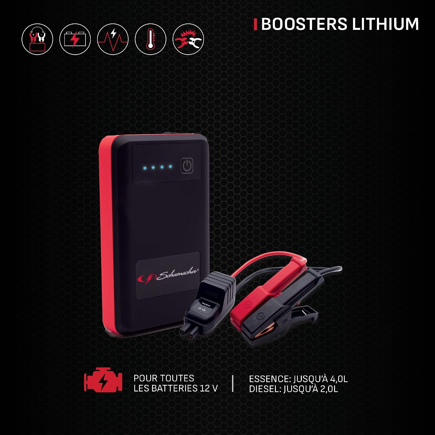 Thumbnail 4 de Schumacher Electric SL471 – Booster Batterie 600A 12V avec Power Bank et lampe torche