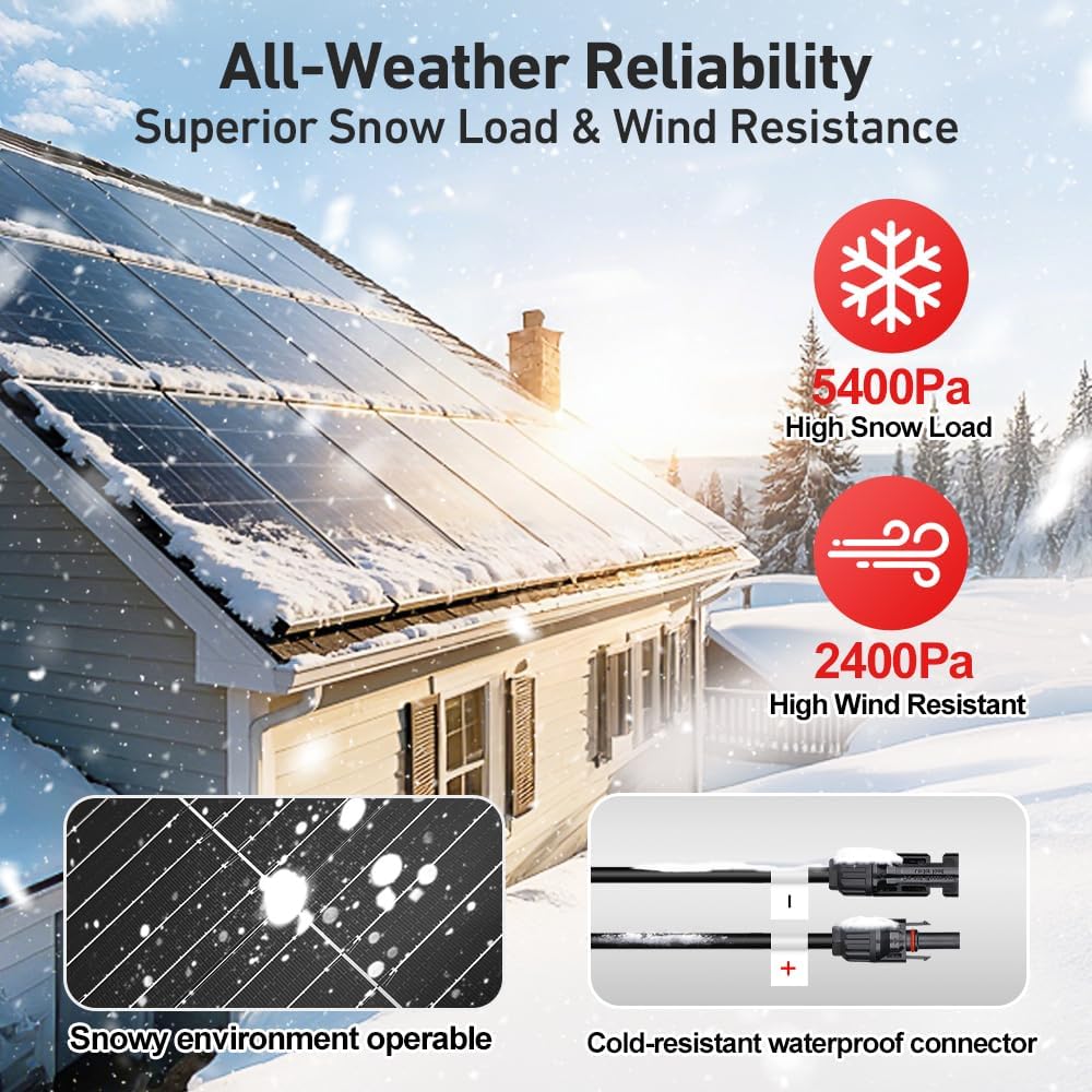 Detalle de DOKIO 100W 18V Monocrystalline Solar Panel ⚡