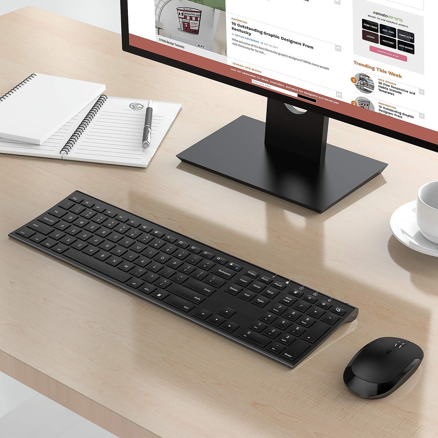 Thumbnail 6 de Vssoplor Wireless Keyboard Mouse Combo 2.4GHz