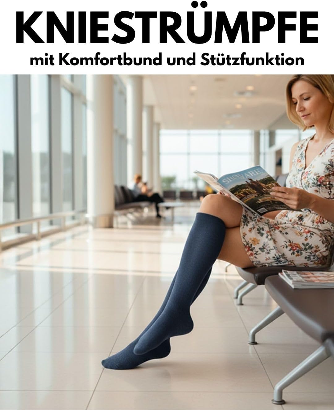 Detalle 1 de sockenkauf24 Stützstrümpfe Reisestrümpfe 1 Paar