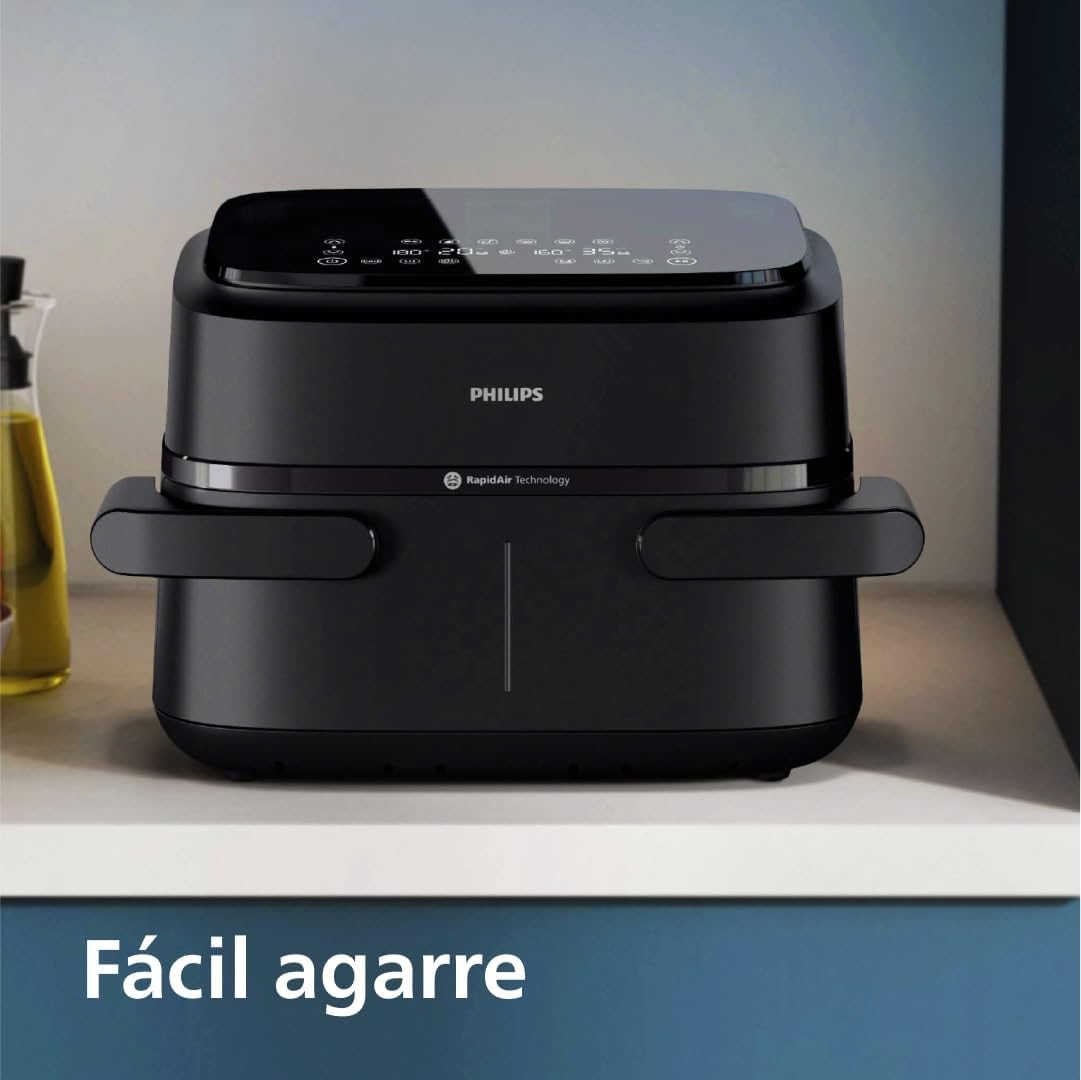 Detalle 2 de Philips Dual Basket Airfryer Serie 1000 🍟 Cocina saludable y rápida