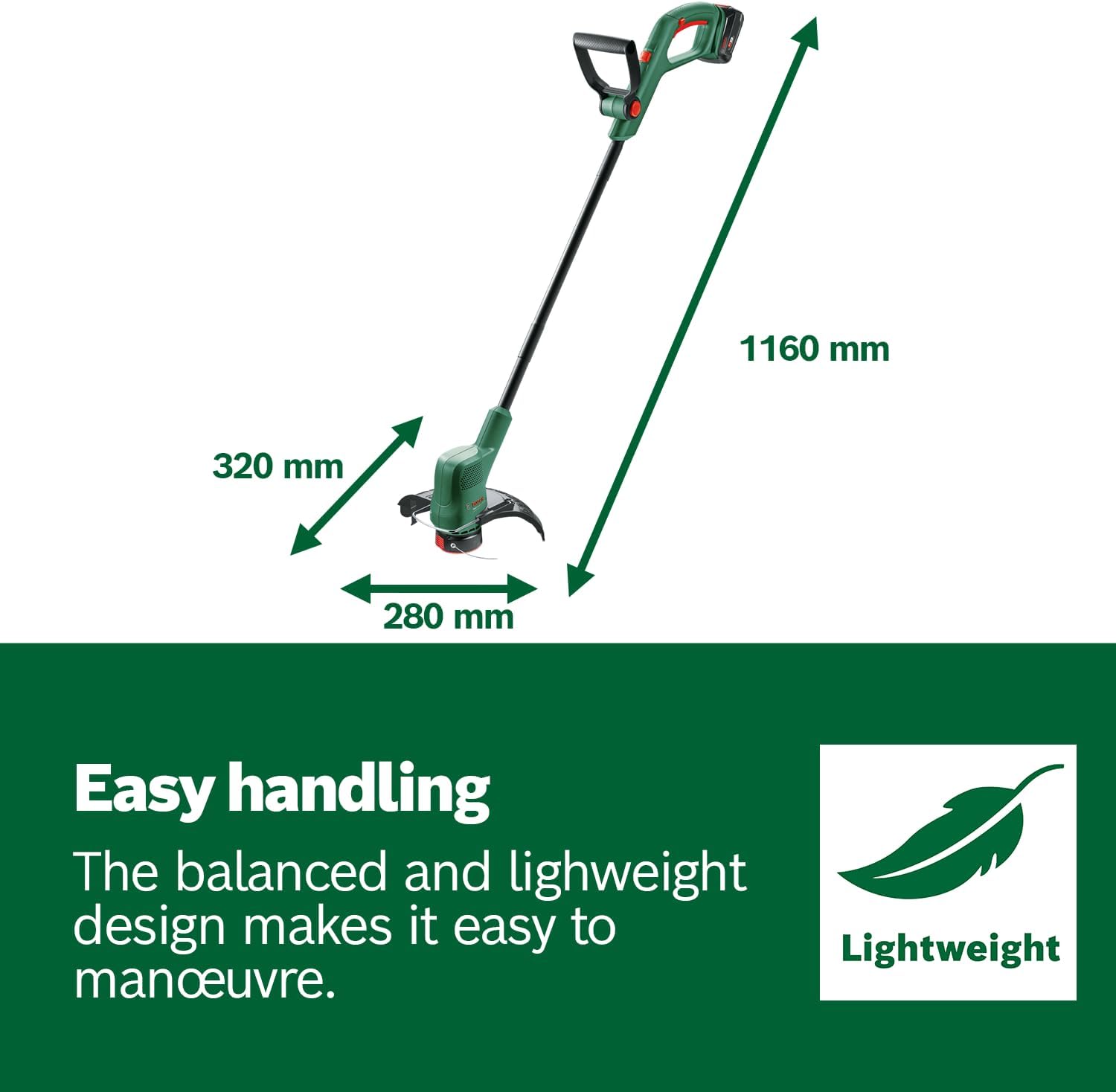 Thumbnail 5 de Bosch EasyGrassCut 18V-26 Cordless Grass Trimmer (18V System, 26 cm, Without Battery)