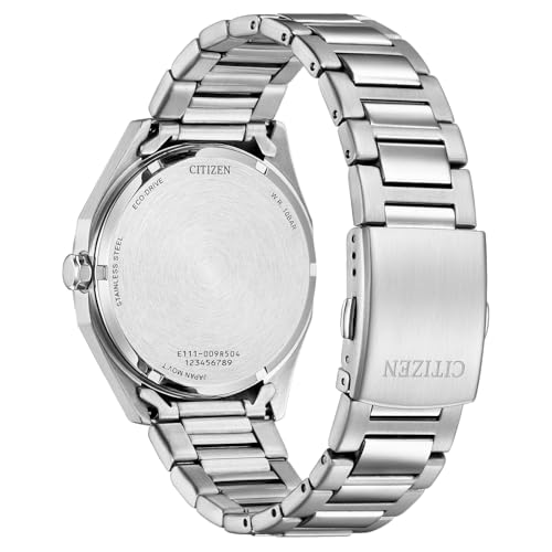 Detalle de Citizen Eco-Drive Reloj Solar para Hombre 41 mm – Plata con Fecha