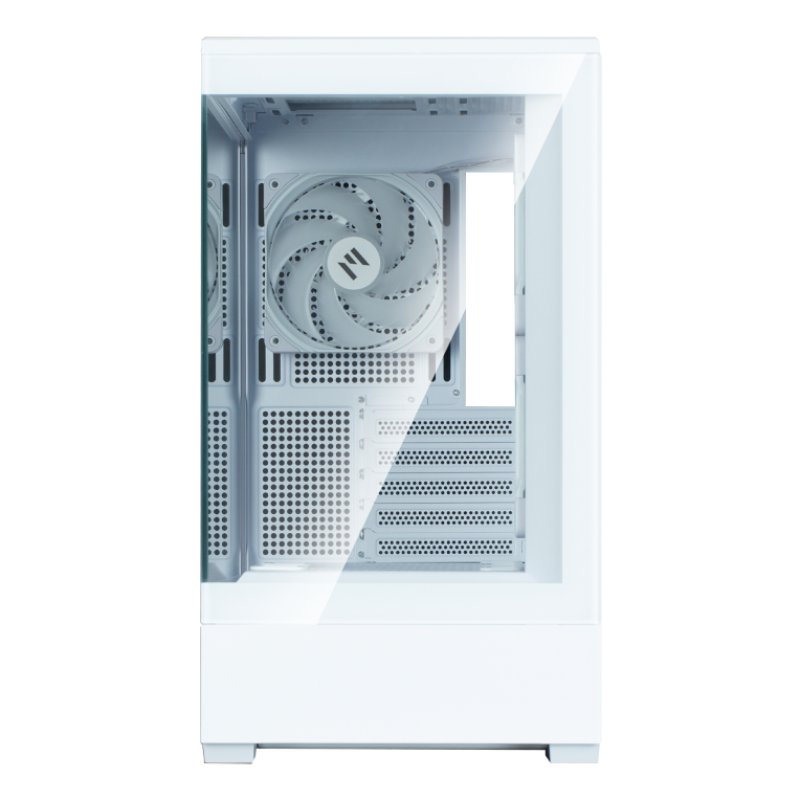 Detalle de Caja Zalman P30 V2 Mini Tower blanca para Micro-ATX/Mini-ITX con ARGB y 3 ventiladores
