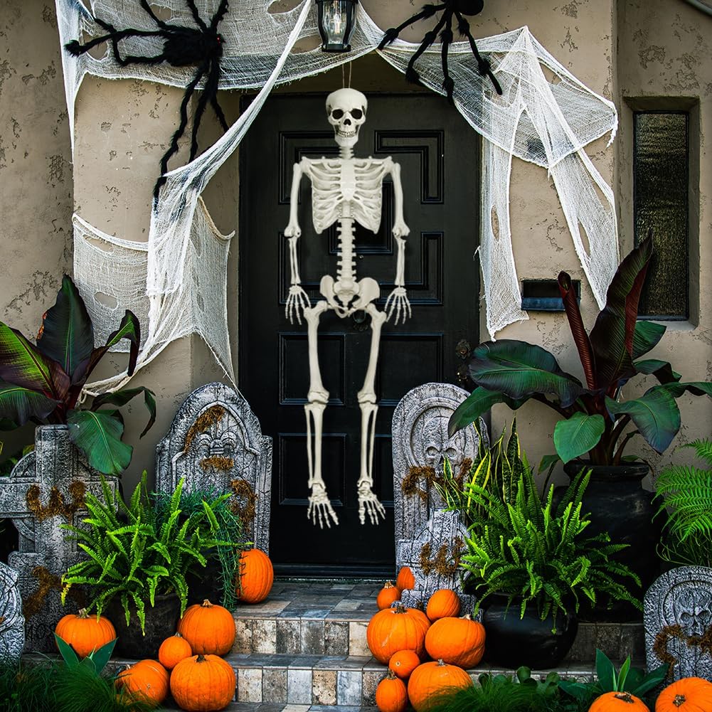 Thumbnail 6 de WODMAZ WSJGJ+SJG 5.4-Ft Posable Halloween Skeleton Set with Dog and Cat