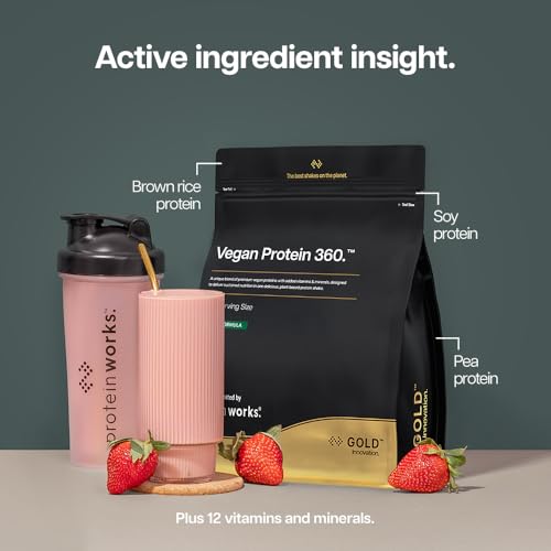Detalle de Protein Works Vegan Protein 360 - GOLD, Chocolate Silk, 1kg