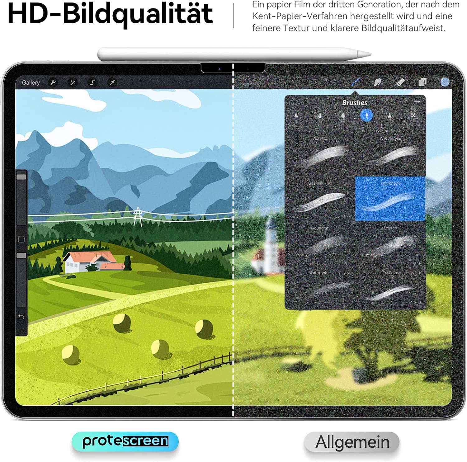 Thumbnail 5 de Protescreen 3er-Set Papierfolie für iPad Air 6/7/8 (13 Zoll) – matte Displayschutzfolie zum Zeichnen