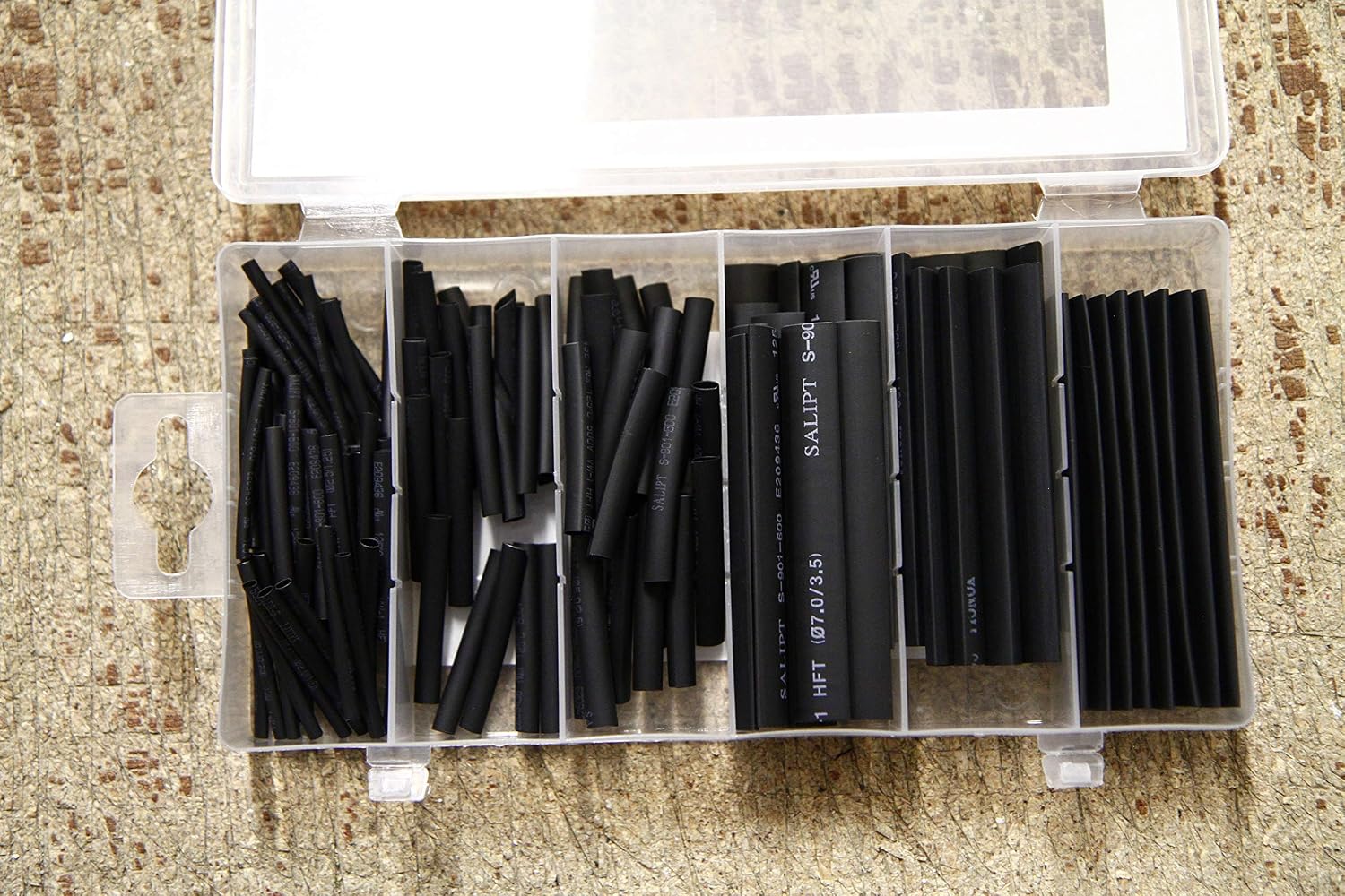 Detalle 2 de Rolson 61299 Heat Shrink Tubing Assortment, 7 Sizes, 127 Pieces