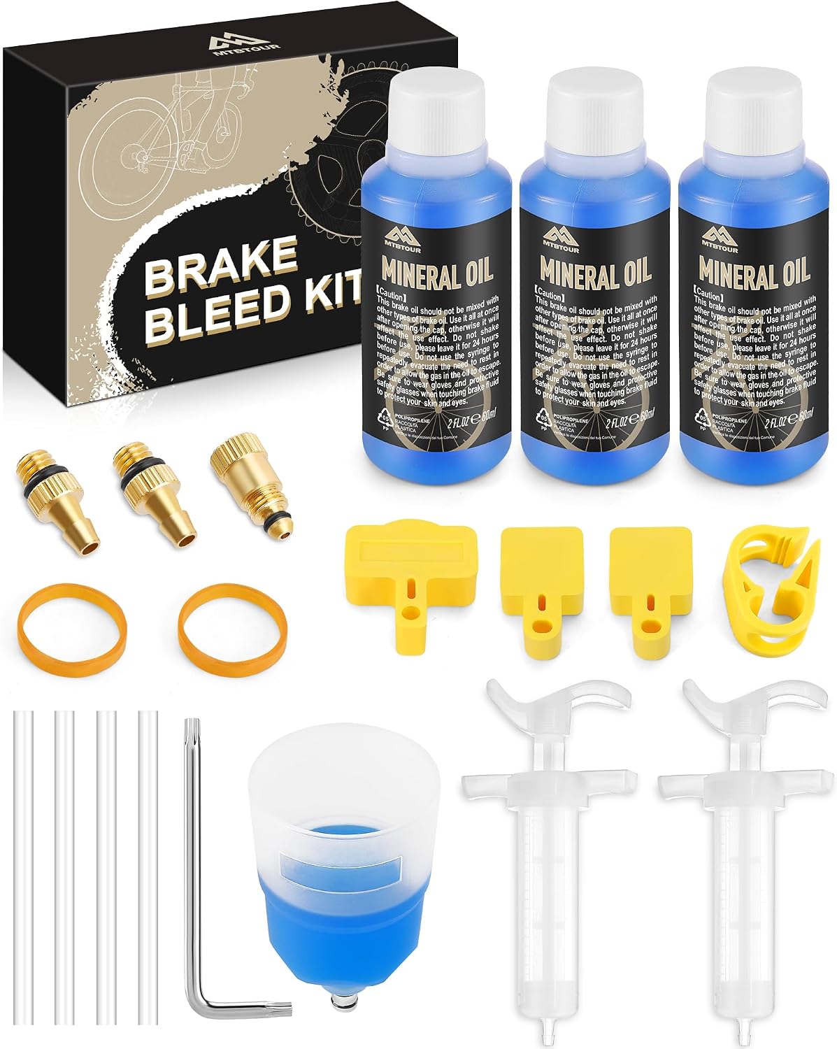 Detalle de mtbtour RU-M01 ontluchtingskit voor MAGURA-remmen met 180 ml minerale olie
