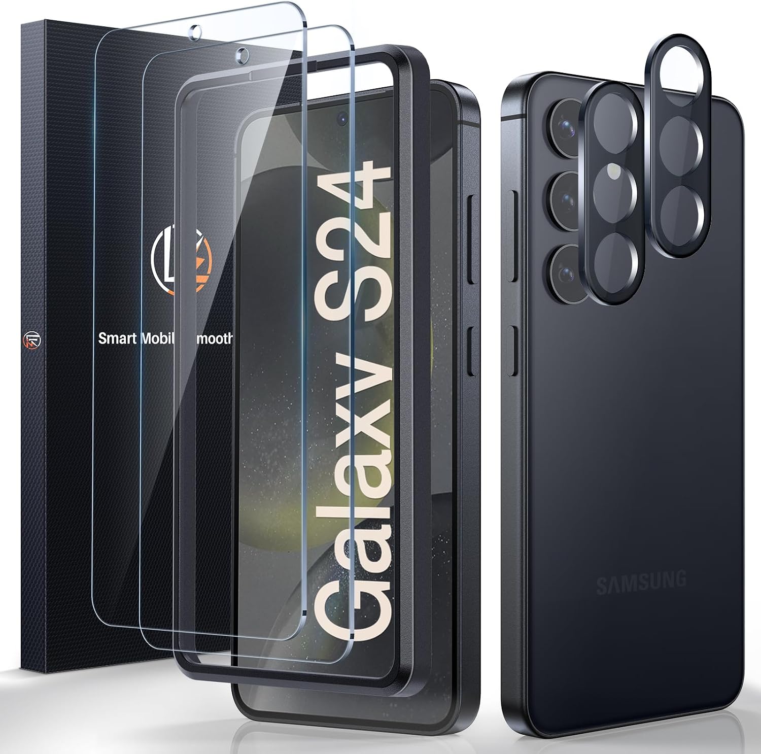 Detalle de LK 2+2 Verre Trempé pour Samsung Galaxy S24 – 2 verres + 2 protections caméra