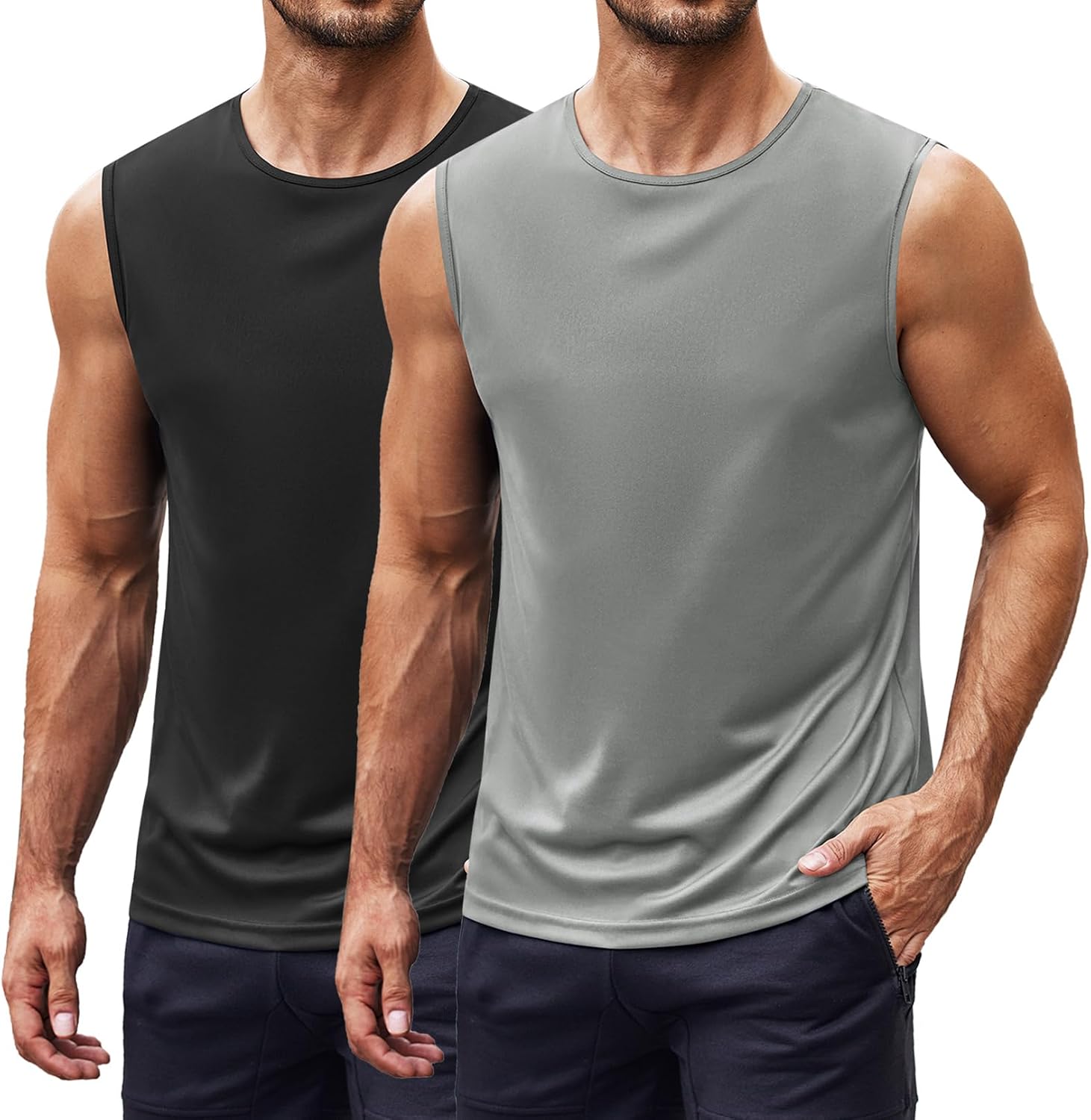 Thumbnail 6 de COOFANDY Men's Tank Top 2-Pack / 3-Pack: Quick-Dry, UPF 50+ Sleeveless Training Vest