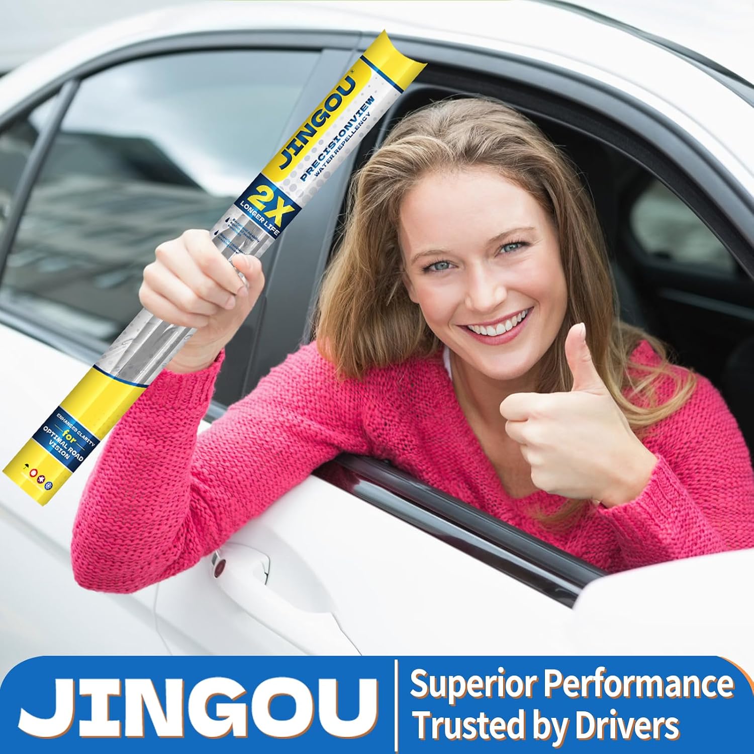Thumbnail 3 de JINGOU 18'' + 18'' Wiper Blades (Pack of 2) for Ford Ranger 1995-2011