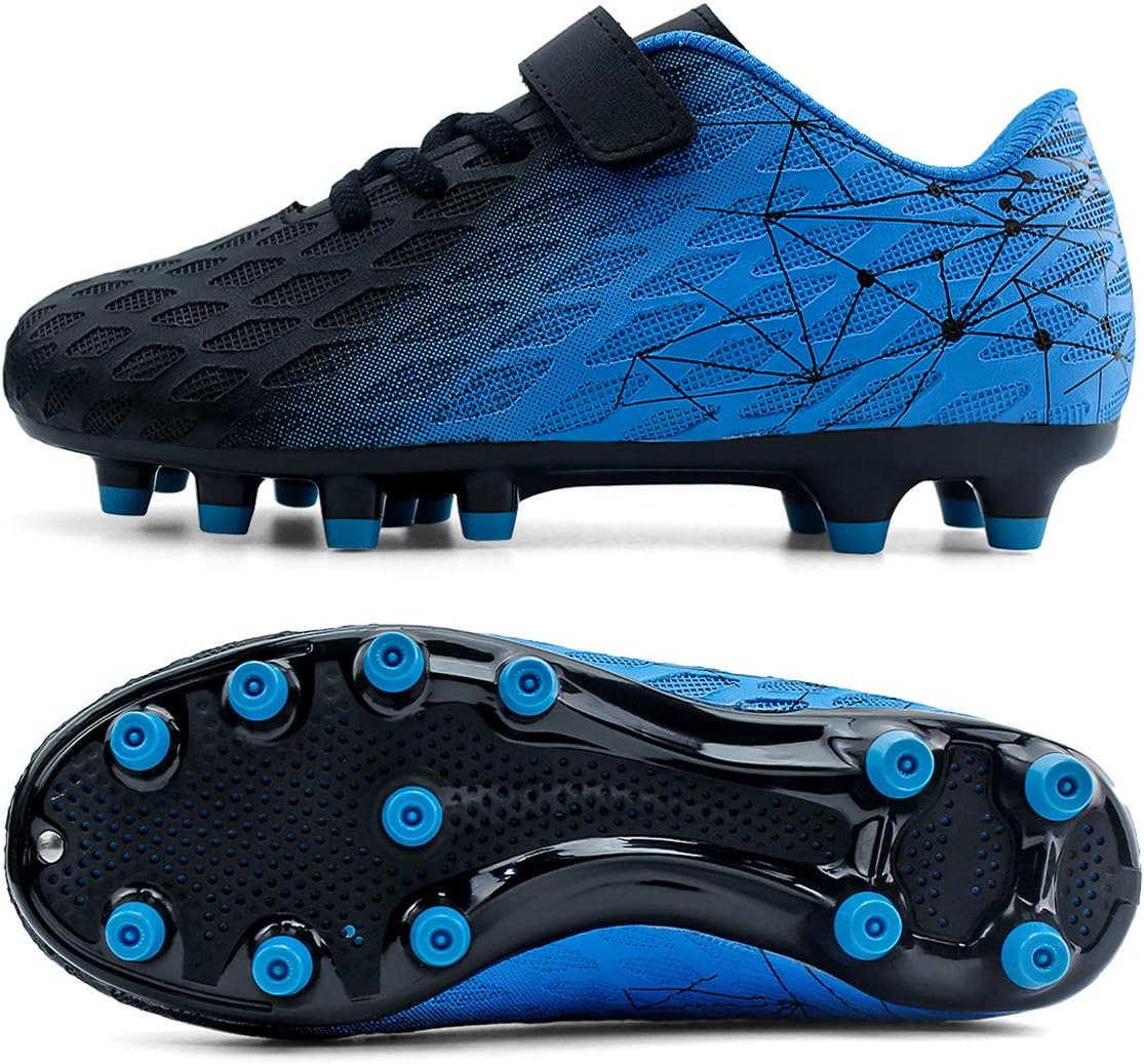 Thumbnail 3 de JABASIC Kids Firm Ground Fußballschuhe für Jungen & Mädchen – Klett für festen Sitz
