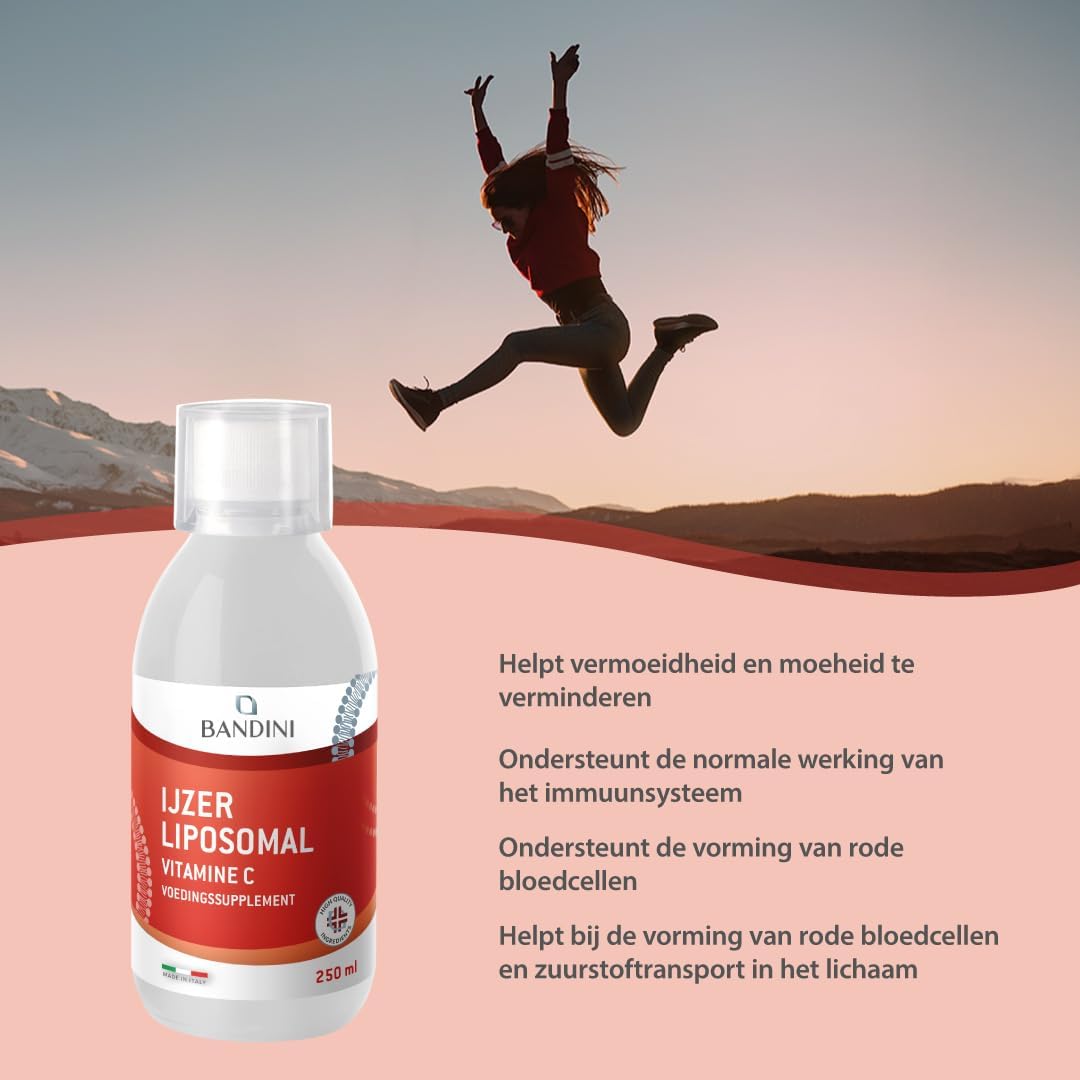 Detalle de BANDINI Liposomaal IJzer + Vitamine C vloeibaar, vegan, 250 ml