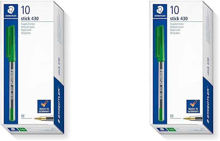 Detalle 2 de Staedtler Stick 430 MS CP5 Ballpoint Pen – Medium Point (Assorted Colours) Box of 50