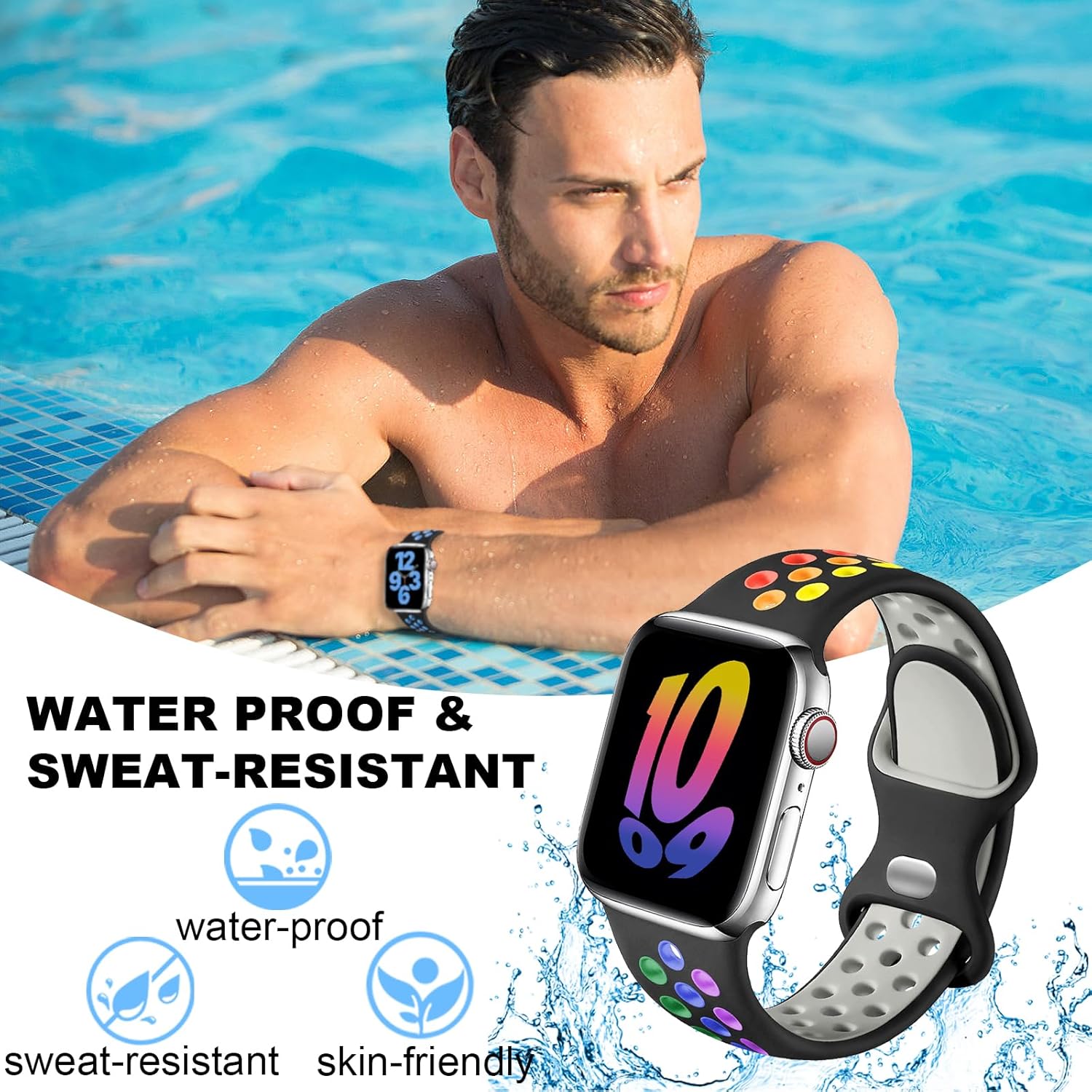 Thumbnail 4 de Sport Strap for Apple Watch (38–49mm) Silicone—Breathable, Secure & Comfortable