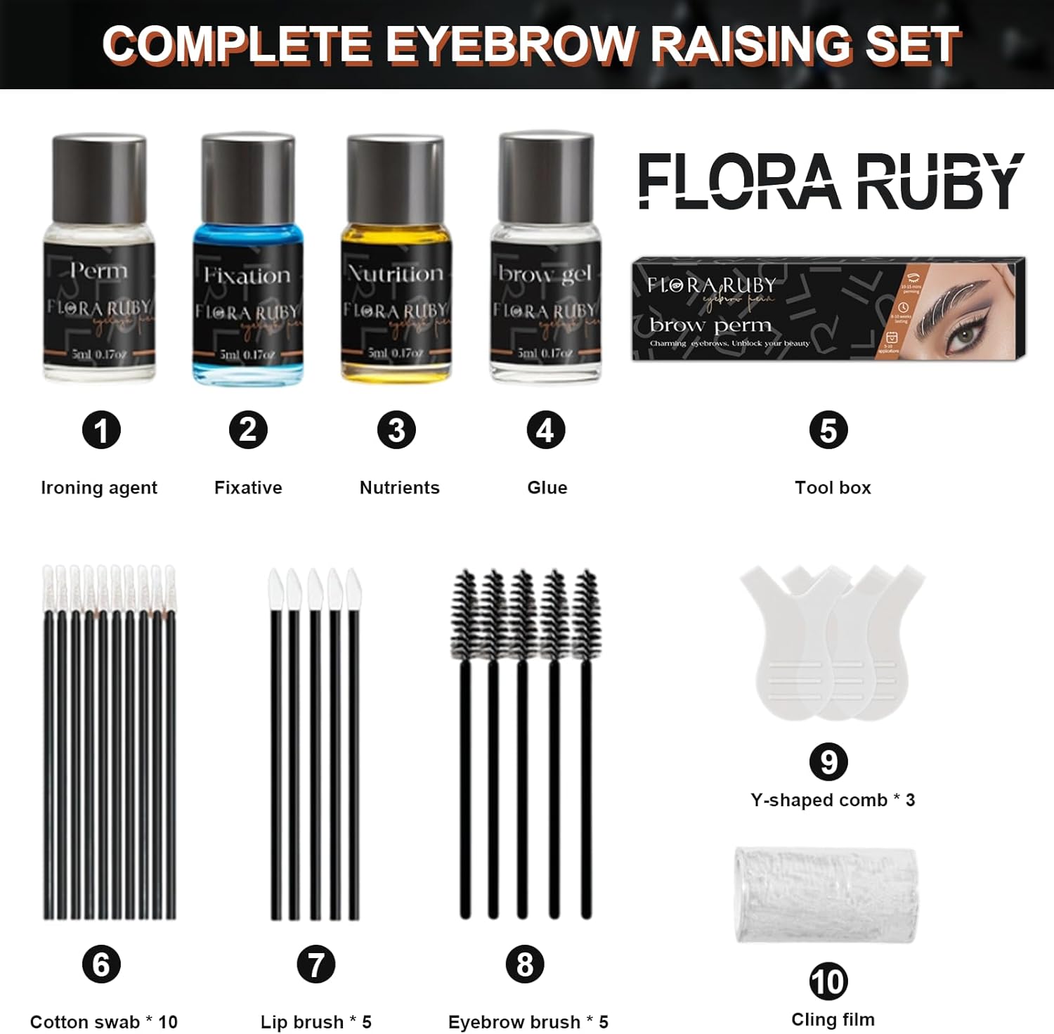 Thumbnail 1 de Kit Brow Lift professionnel pour sourcils — laminage des sourcils facile à utiliser, effet longue durée (usage domestique)