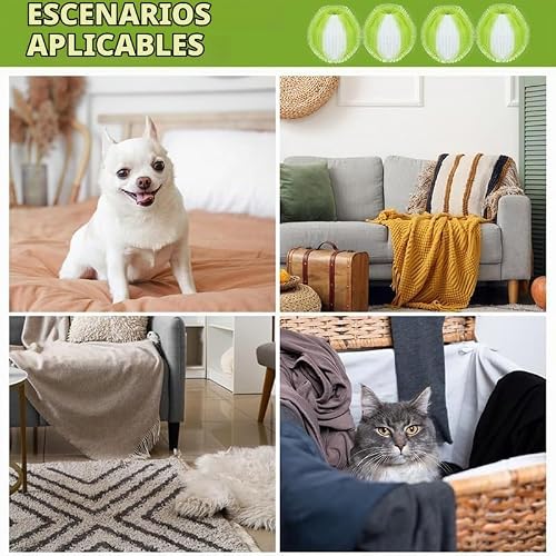 Detalle de Atrapa Pelos Lavadora XIHUAN 12PCS Reutilizables: elimina pelos de mascotas y pelusas de forma sencilla