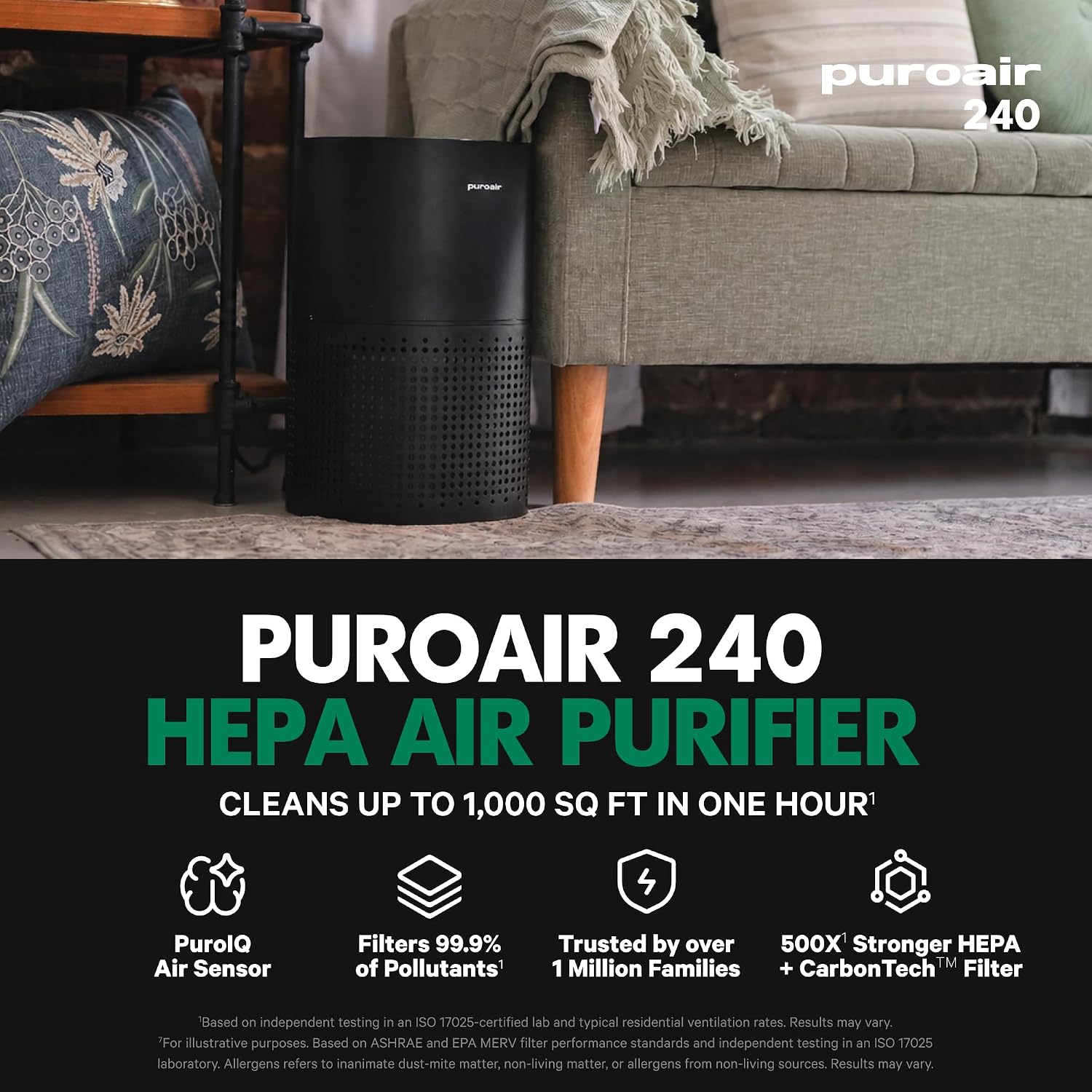 Detalle 2 de PuroAir 240 HEPA air purifier for large rooms