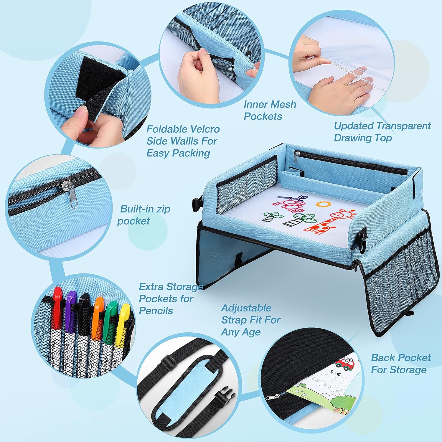 Detalle 2 de COOLJOY Kinder Knietablett Reisetisch ab 3