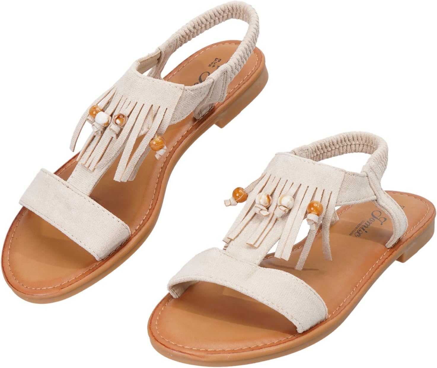 Detalle 2 de JOMIX boho-zomersandalen als leren instappers voor strand en zee