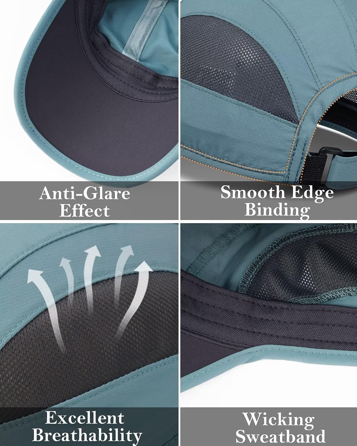 Detalle 2 de GADIEMKENSD Unstructured Quick Dry Sports Cap – leichte, schnell trocknende Sun-Protection für Outdoor & Sport