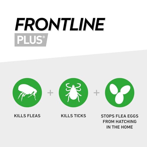 Detalle de FRONTLINE Plus Flea & Tick Treatment for Large Dogs - 3 Pipettes