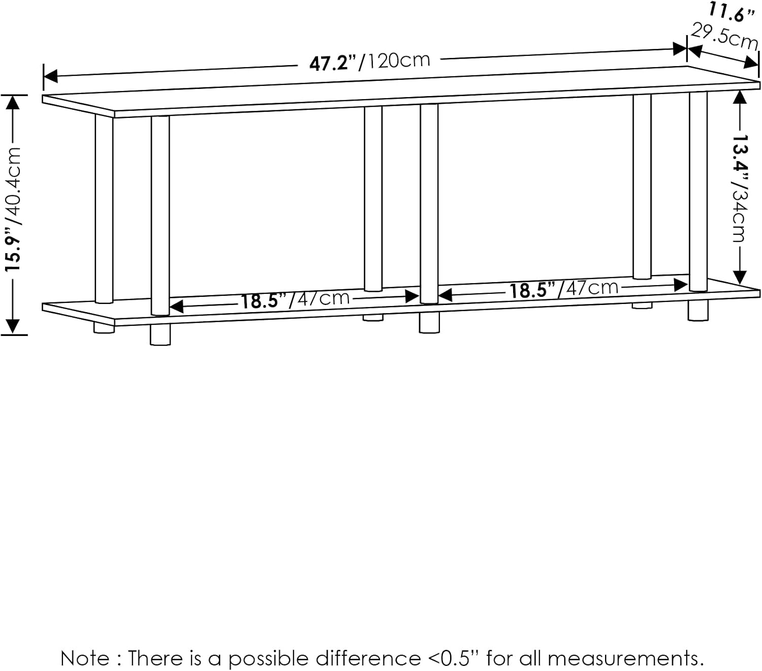Thumbnail 6 de Furinno Turn-N-Tube Muebles TV 119,89 cm
