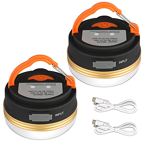 Detalle de Yizhet Camping Lights, 2 Pcs Camping Lantern & Power Bank USB Rechargeable