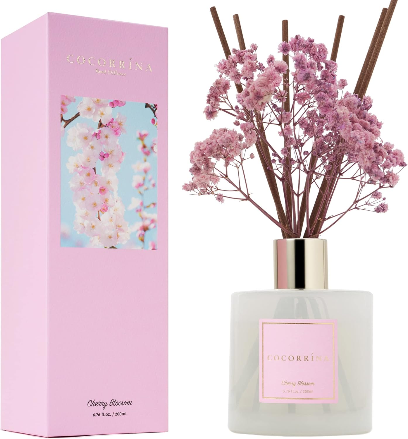 Thumbnail 1 de COCORRÍNA Raumduft Reed Diffuser Kirschblüte – 200 ml mit 8 Duftstäbchen