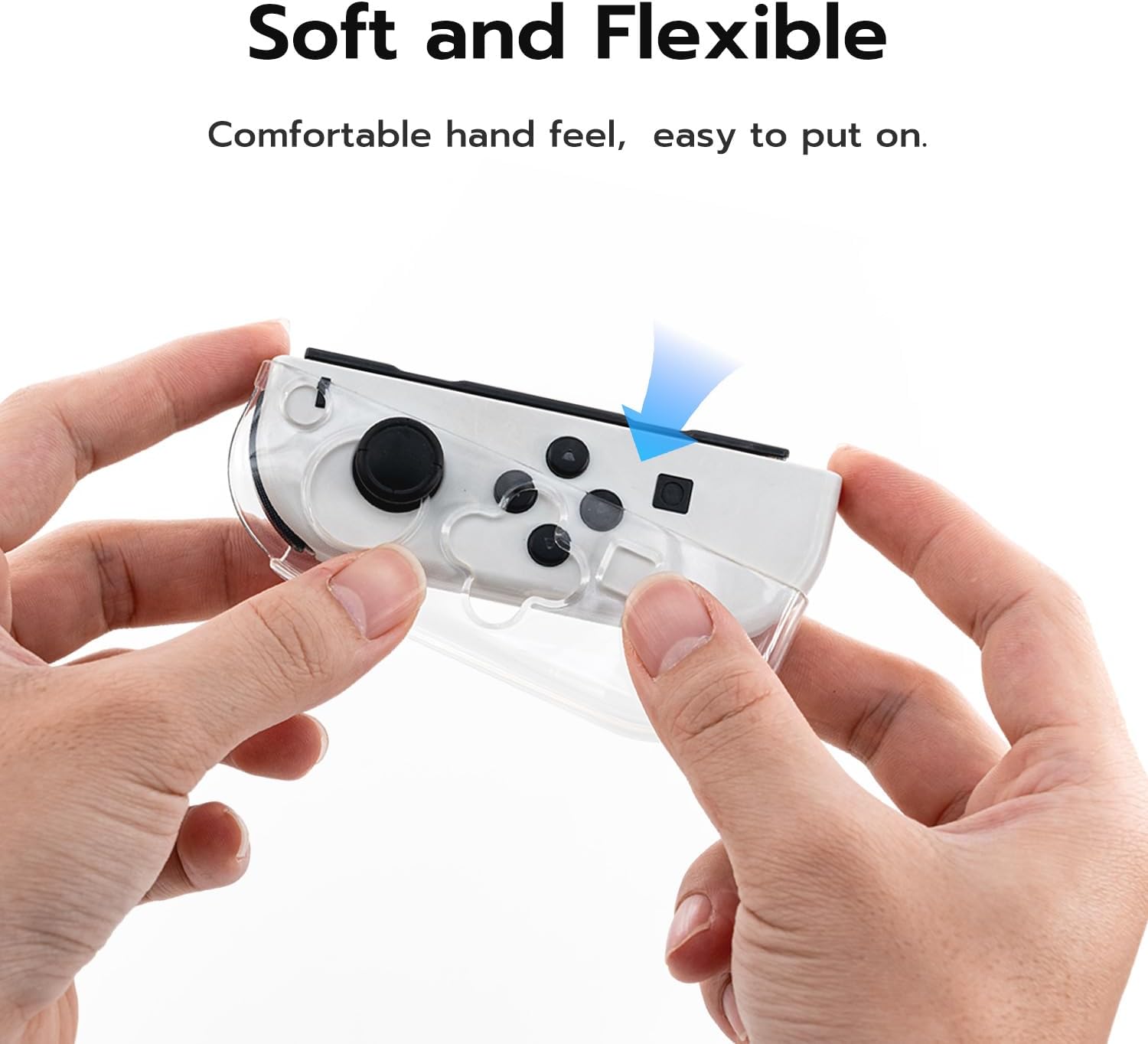 Detalle 2 de Coque de protection TPU transparente Mcbazel pour manettes Nintendo Switch (Joy-Con) — 1 paire
