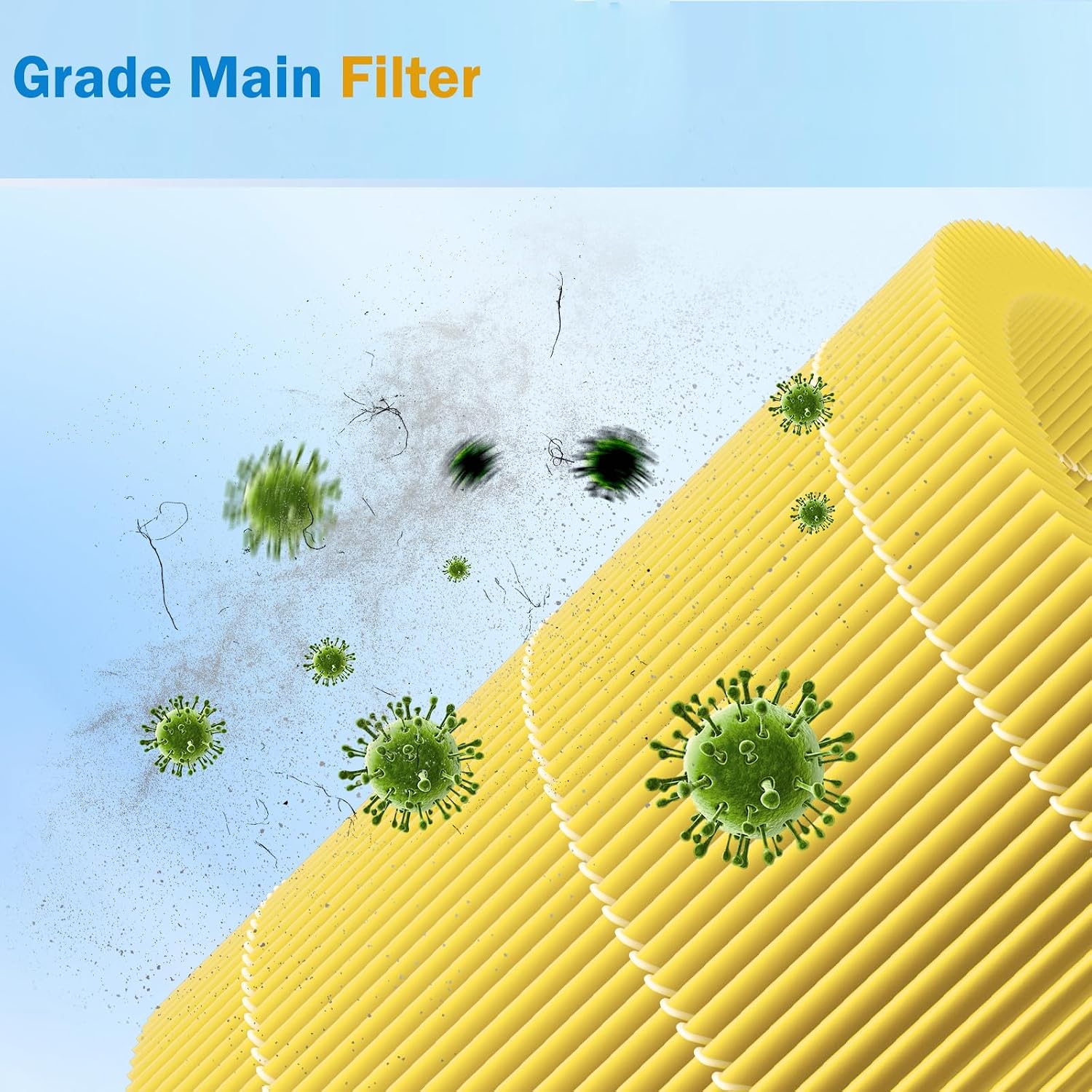 Detalle 2 de PAYUDAL 240-2Y Replacement Air Purifier Filter, 3-in-1 Carbon, 2-Pack