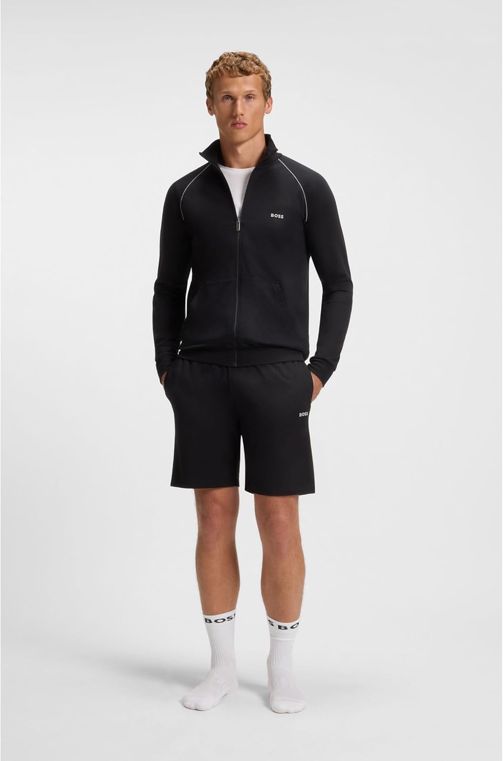 Thumbnail 1 de BOSS Herren Mix&Match Short CW Short – elastische Baumwolle, Kontrast-Logo, Kordelzug