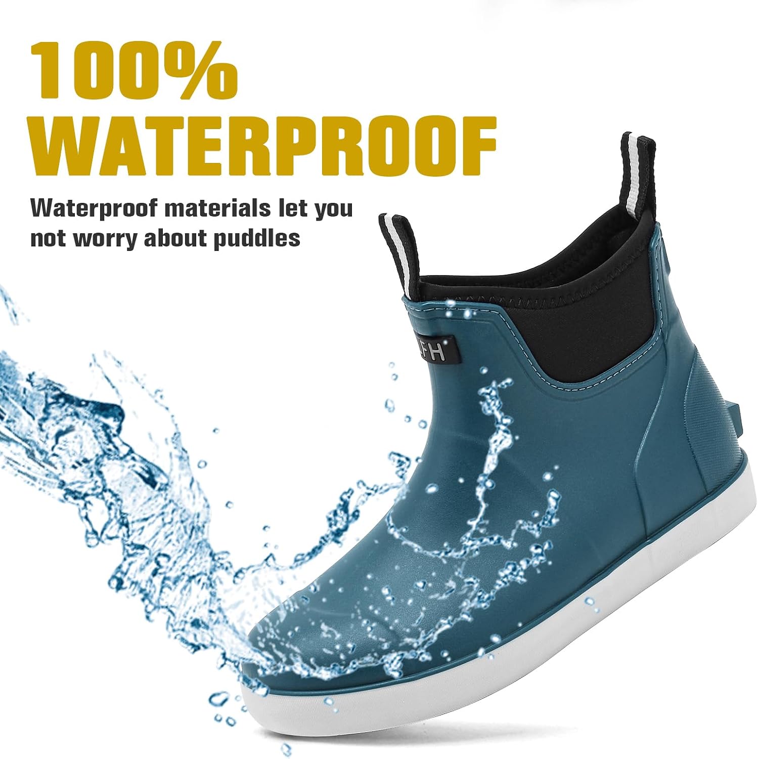 Detalle 2 de CKWLXQY Men's Deck Boots Waterproof Ankles