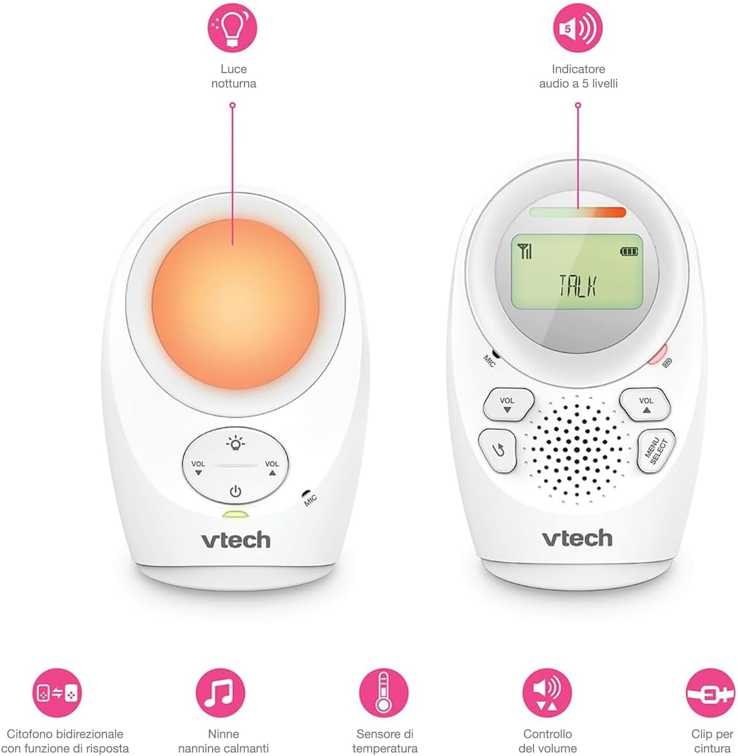 Detalle 2 de VTech BM1211 monitor audio per bambini con volume 5 livelli