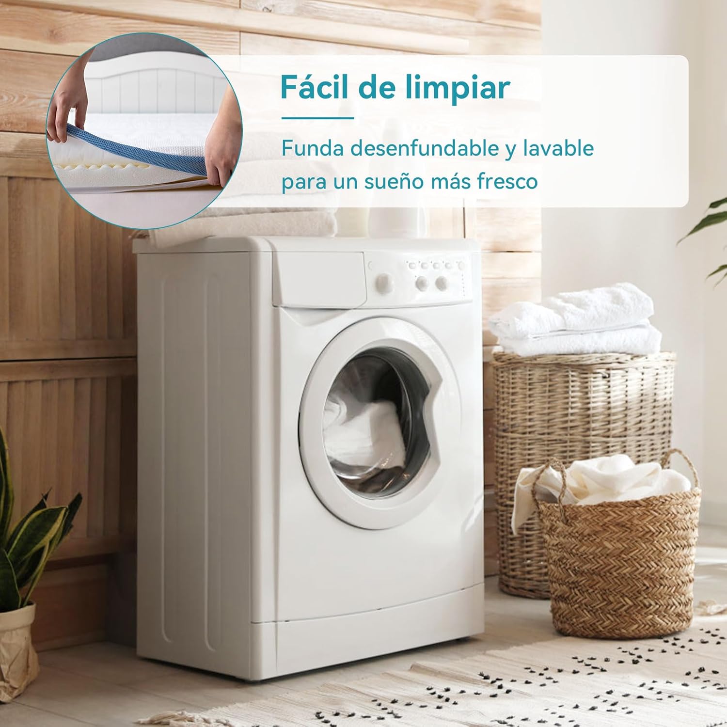 Thumbnail 6 de Amazon Basics Colchón Viscoelástico Blanco 90x190cm
