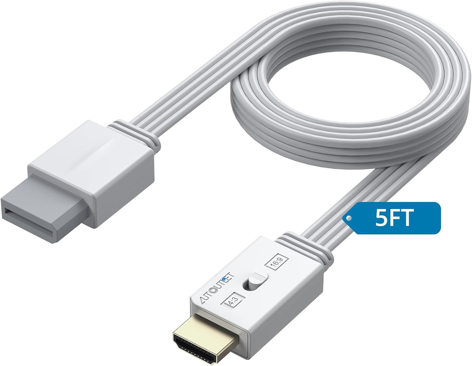 Thumbnail 6 de AUTOUTLET Wii HDMI Adapter: 1080p/60Hz direkter HDMI-Ausgang aus der Wii – 4:3/16:9 Konvertierung, Plug & Play