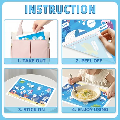 Thumbnail 6 de Disposable Placemats for Baby Toddlers 60 Pack 12x16”