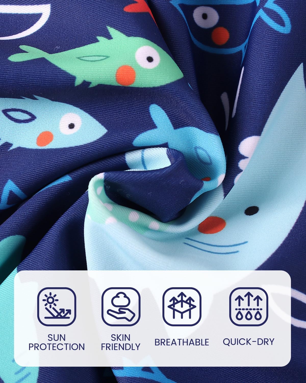 Thumbnail 3 de JiAmy Baby Badeanzug Einteiler mit UV-Schutz (3 Monate–3 Jahre) inkl. Mütze