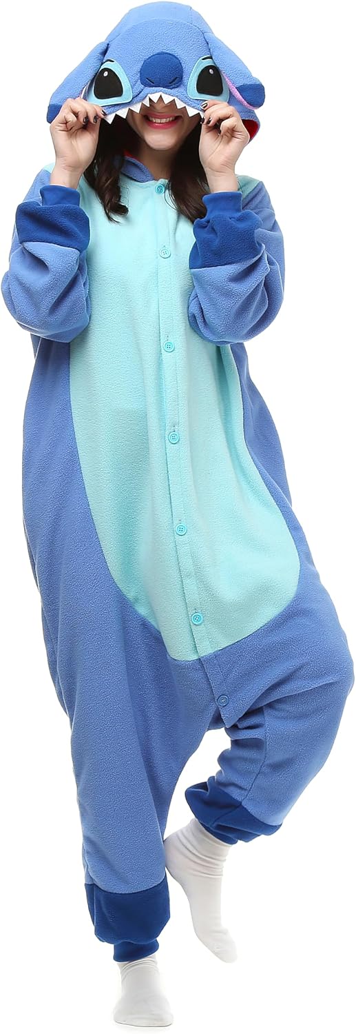 Wishliker Adult Animal Onesie Pajamas, Soft Warm Halloween Cosplay Costume