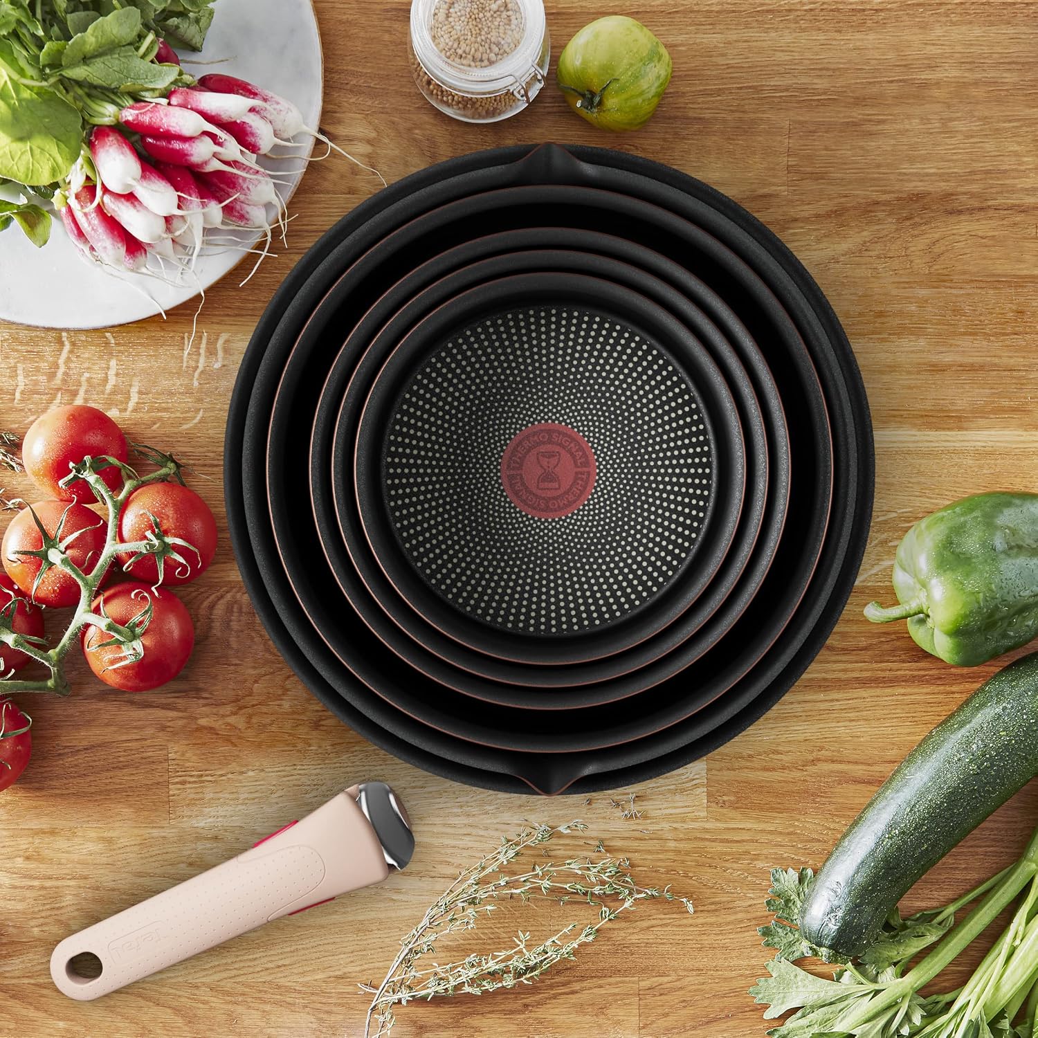 Detalle de Tefal Ingenio L9863402 removable handle, three-point safety, 10 kg support