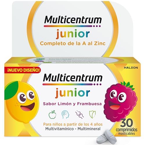 Detalle de Multicentrum Junior Multivitamínico Infantil sin Gluten, 30 comprimidos – Para niños a partir de 4 años