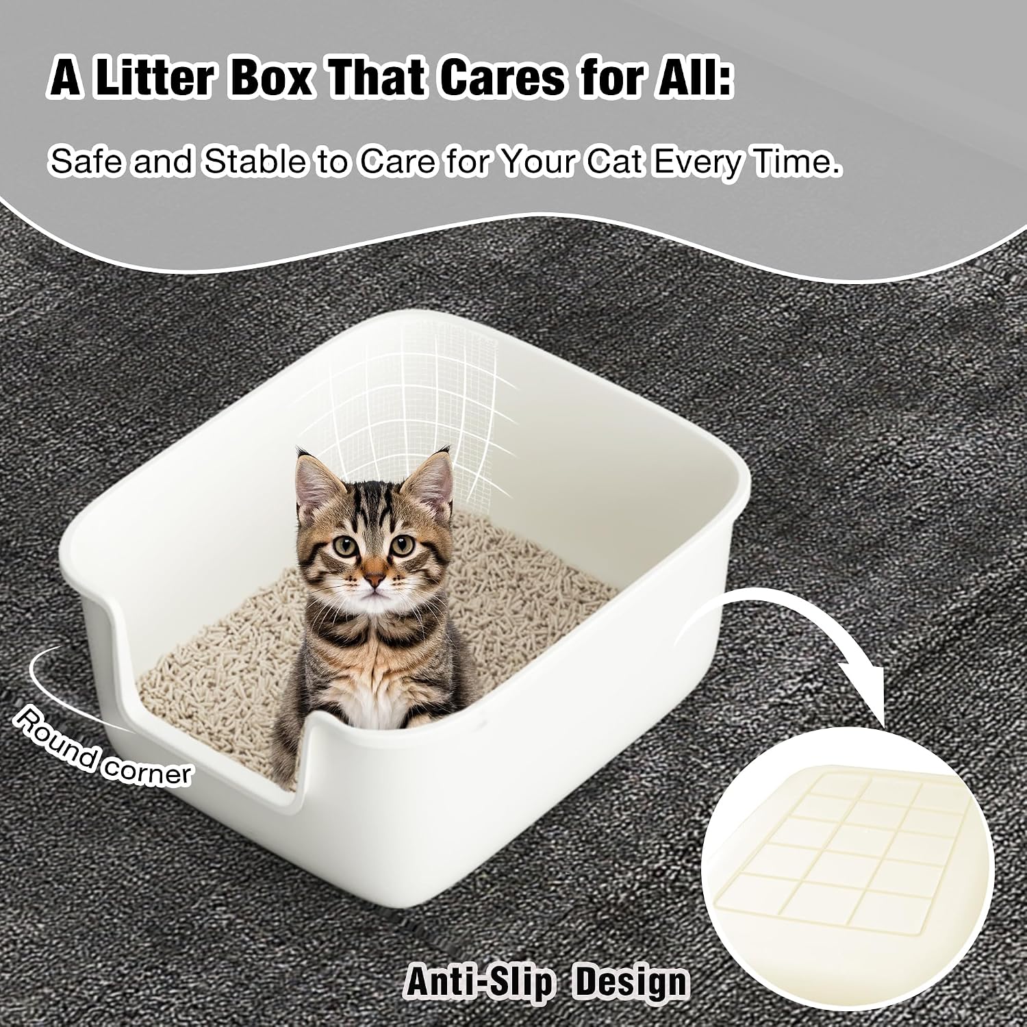 Detalle 1 de Cat litter tray 49 x 42 x 22 cm