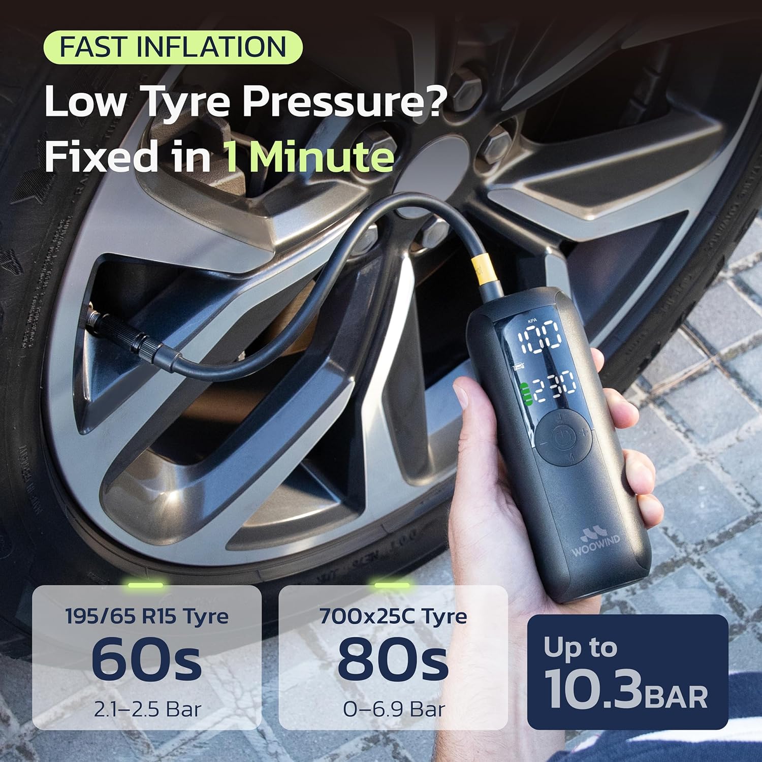 Thumbnail 1 de Woowind LP1 tyre inflator 150PSI