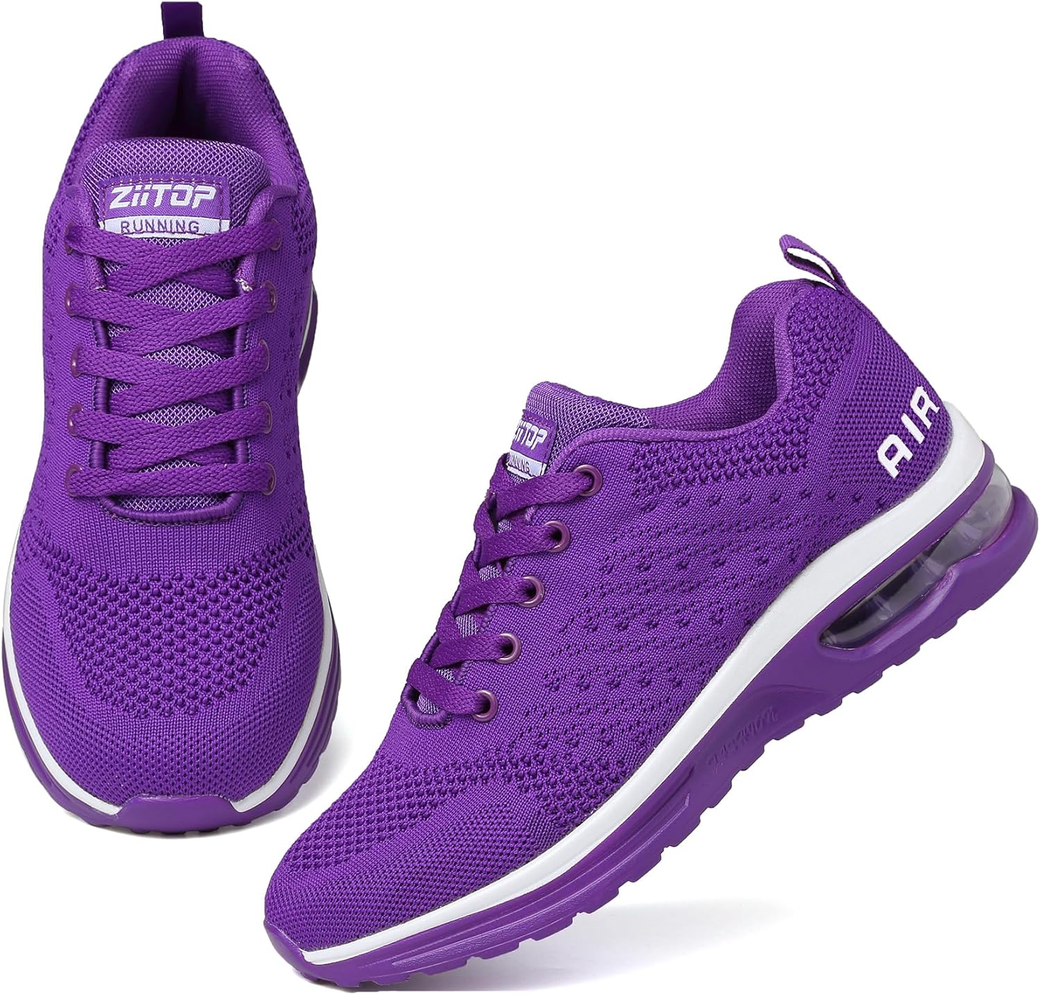 Thumbnail 2 de Running Shoes Womens Trainers: Breathable Mesh, Air Cushion Support & Non-Slip Outsole