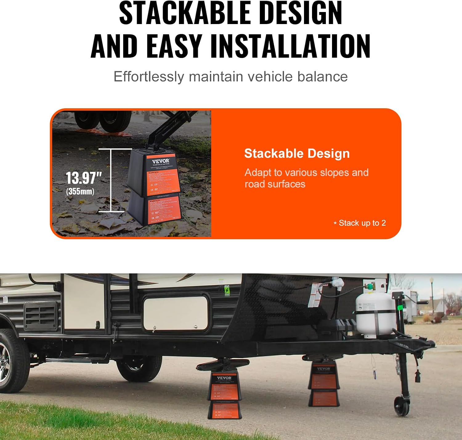 Thumbnail 4 de VEVOR Trailer Jack Block 6000 lbs RV leveling blocks đź›»