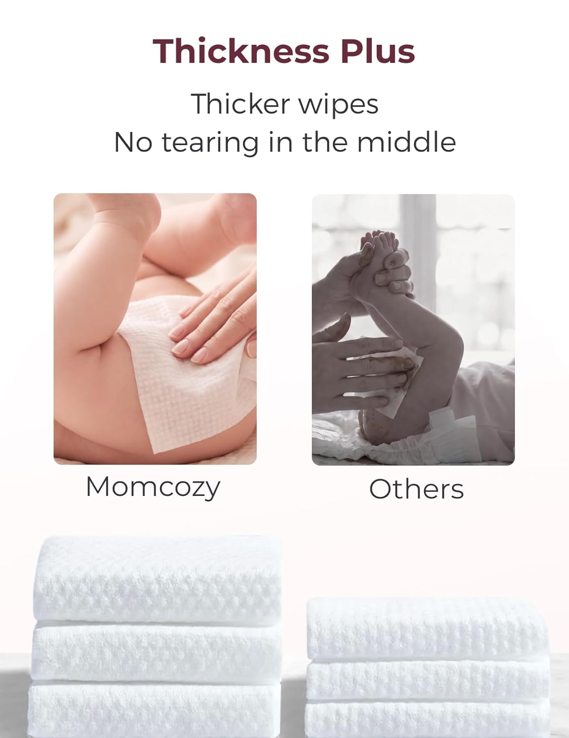 Thumbnail 4 de Momcozy Baby Wipes Extra Large 99% Water, Unscented & Hypoallergenic