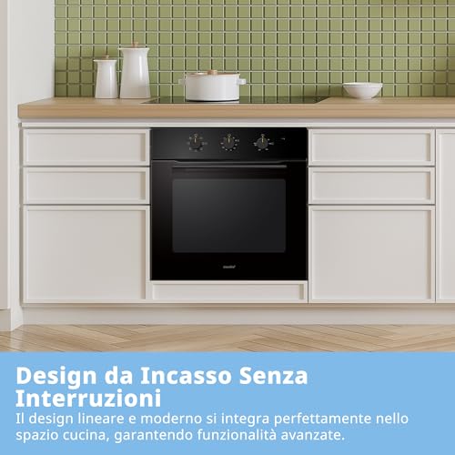 Thumbnail 9 de COMFEE' CBO60M80M1-BK Forno Elettrico da Incasso Ventilato 60 L – 8 Funzioni, AirFry, Pulizia a Vapore