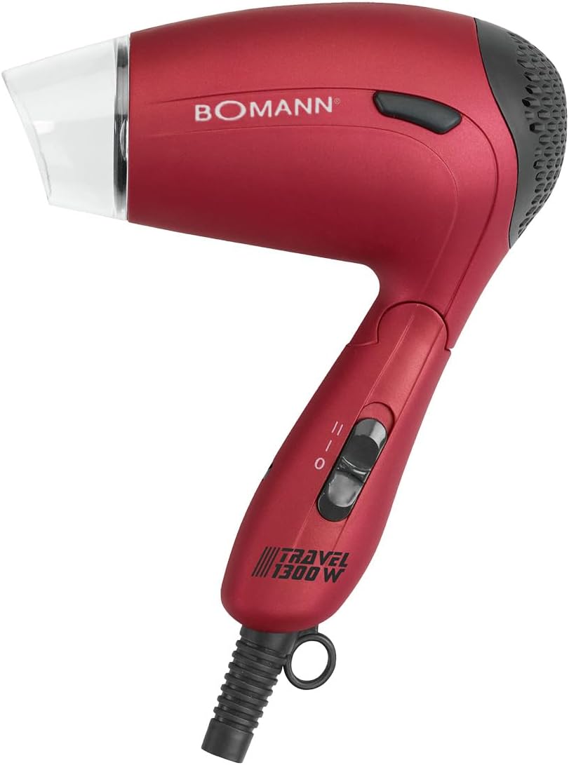 Detalle de Bomann Haartrockner klappbar HTD 8005 CB – 1200 W Reisehaartrockner, 110/230 V, inkl. Diffusor und Tasche