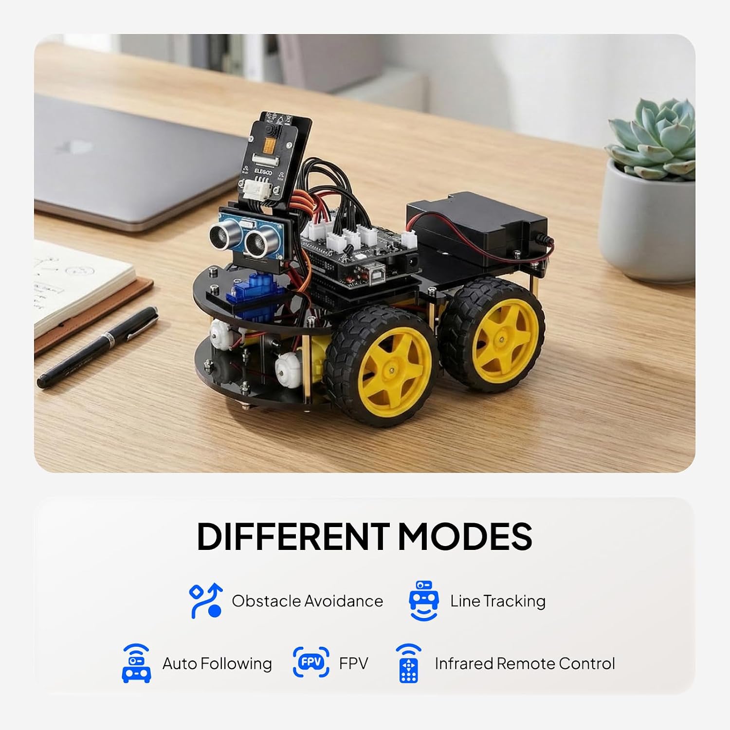 Thumbnail 6 de ELEGOO UNO R3 Smart Robot Car Kit V4 for Kids 🤖